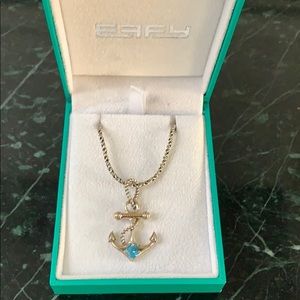 EFFY Seaside Sterling Silver anchor necklace